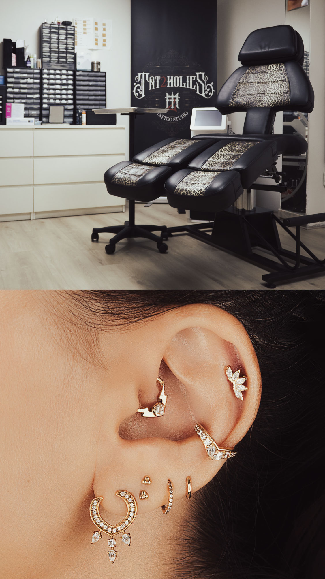 Professionele piercings gezet bij Tat2Holics piercing studio Den Haag